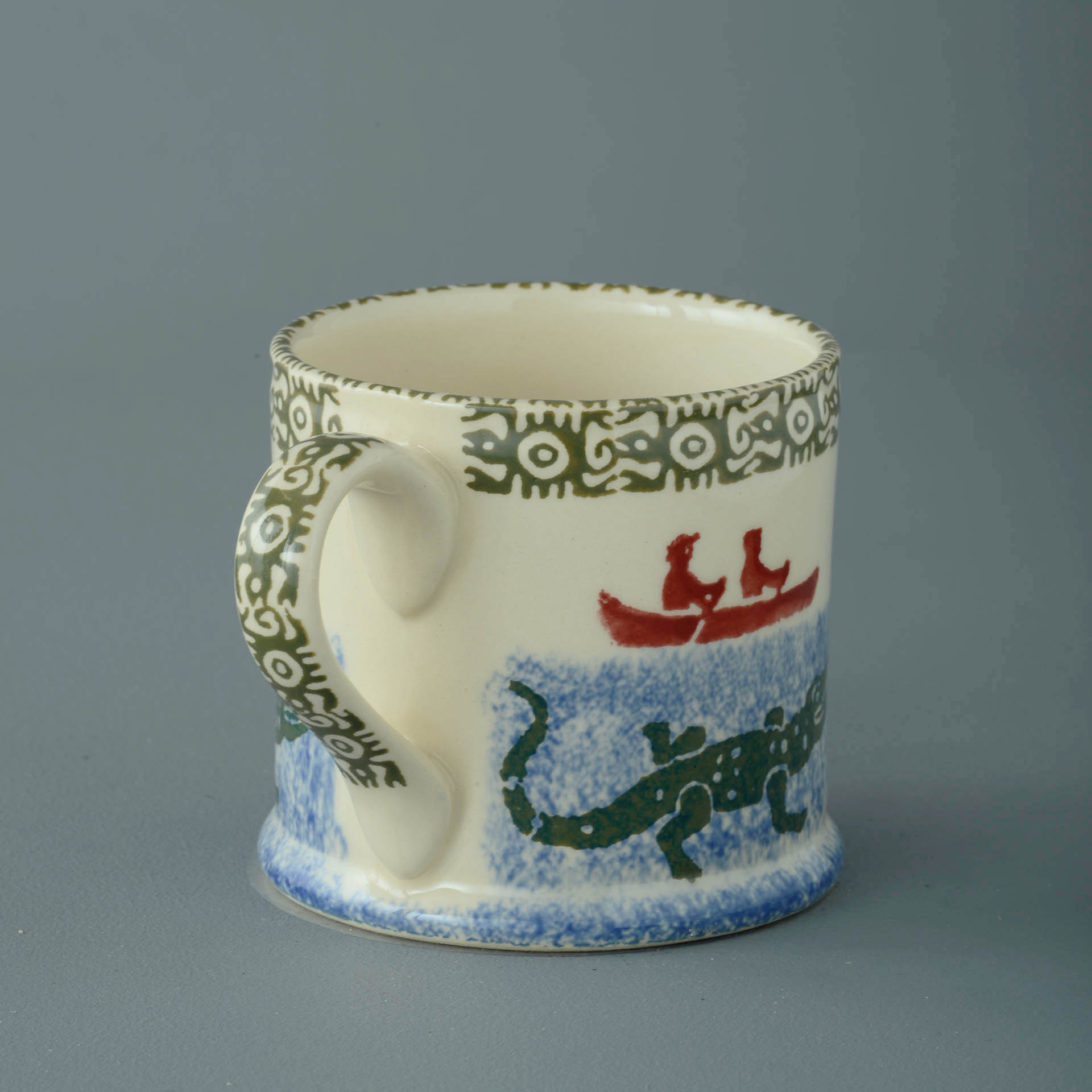 Alligator and Boat Mug Large