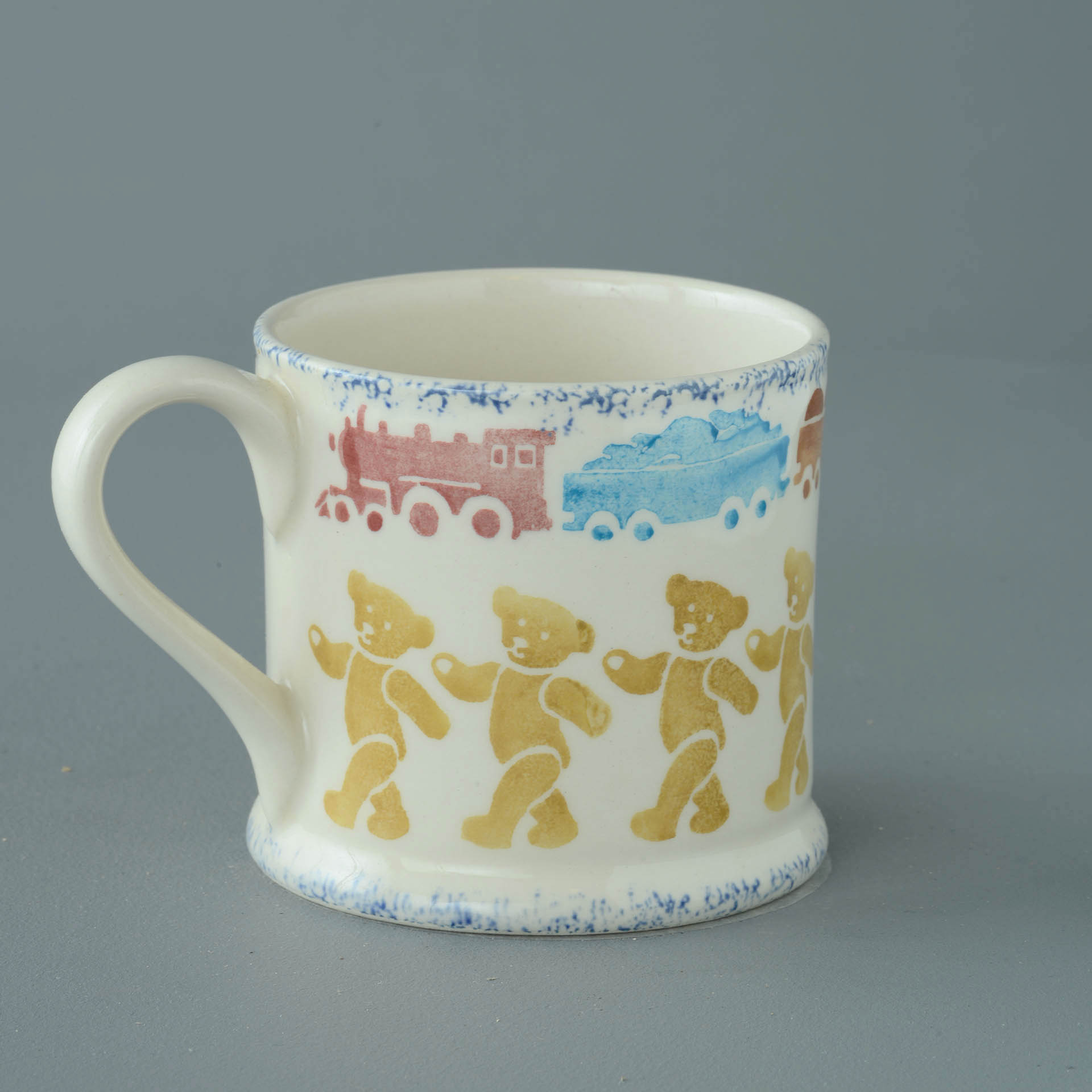 Teddy Bear And Train Mug Large