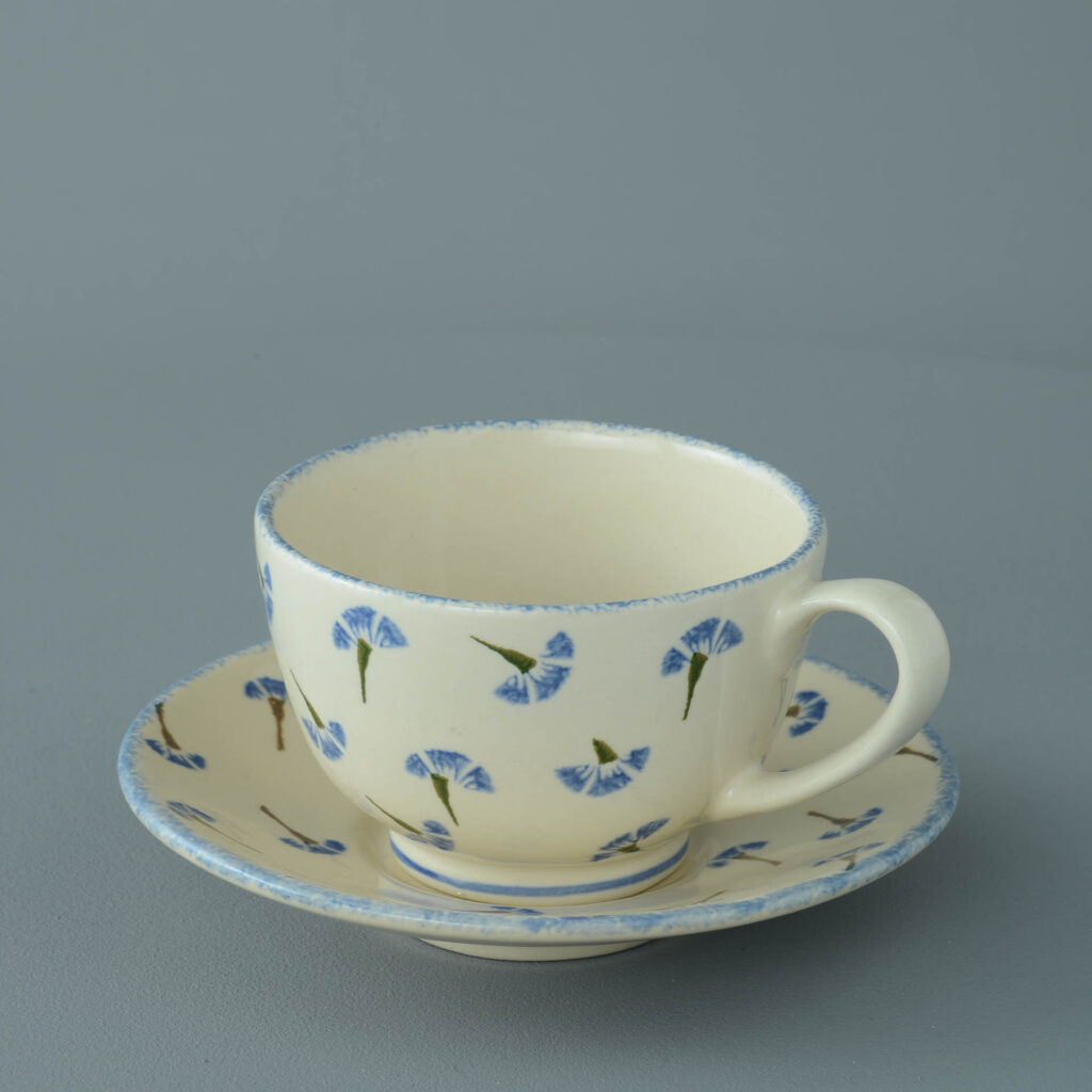Cornflower Cup & Saucer - Breakfast Size