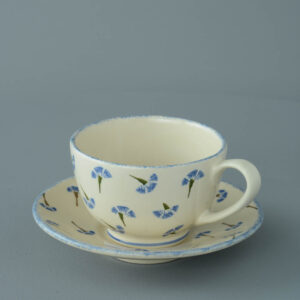 Cornflower Cup & Saucer - Breakfast Size