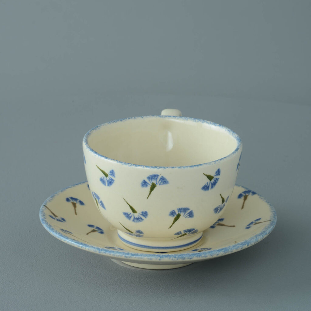 Cornflower Cup & Saucer - Breakfast Size
