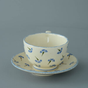 Cornflower Cup & Saucer - Breakfast Size