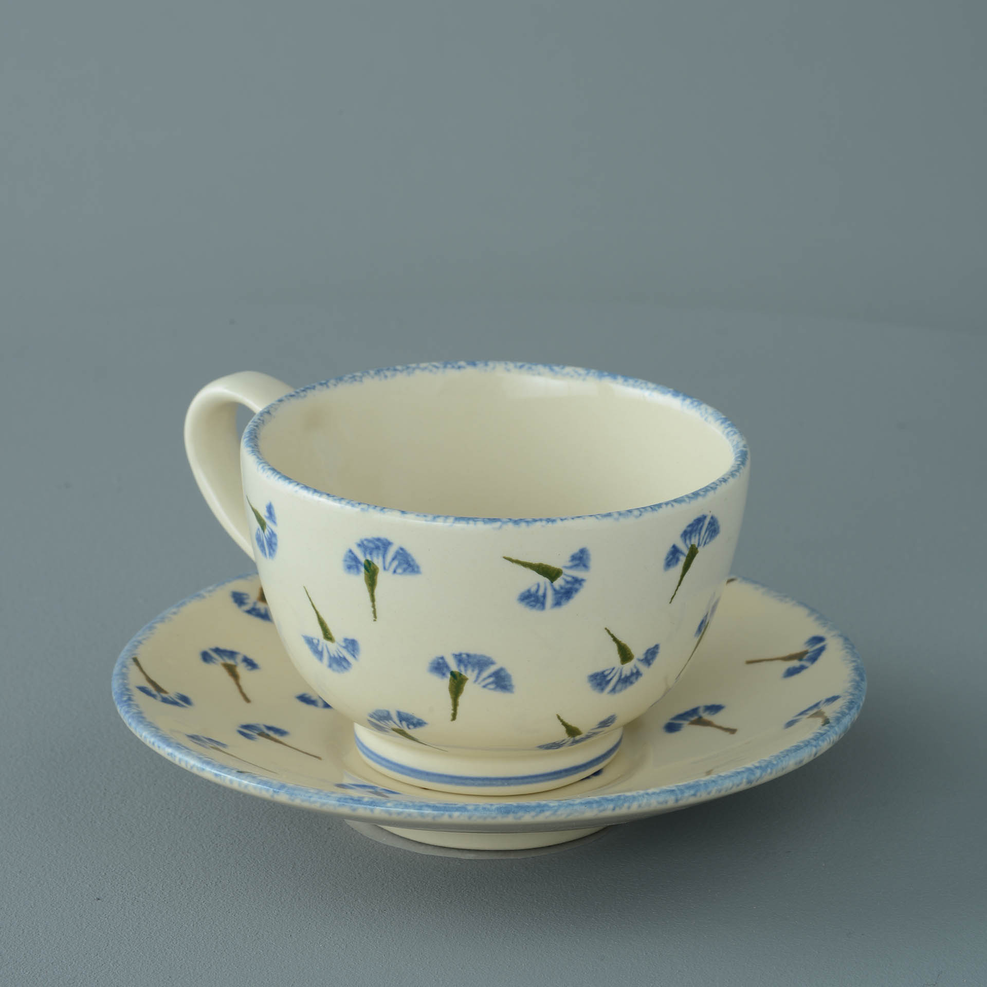 Cornflower Cup & Saucer - Breakfast Size