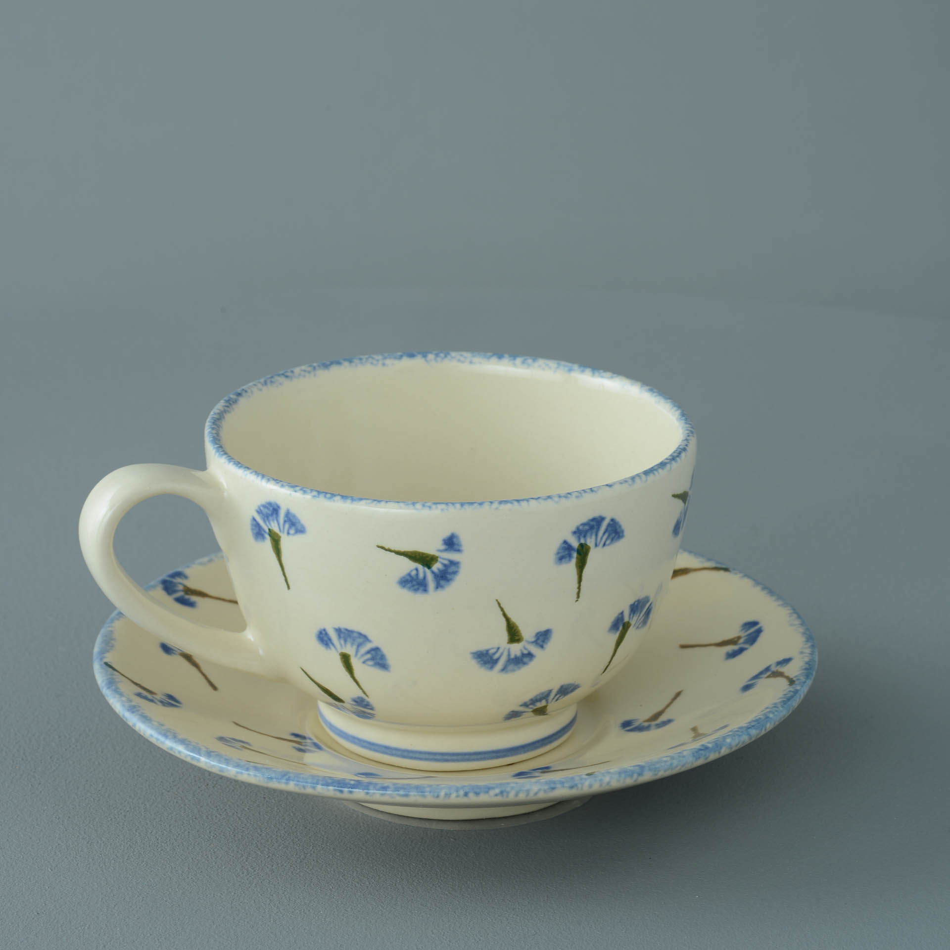 Cornflower Cup & Saucer - Breakfast Size