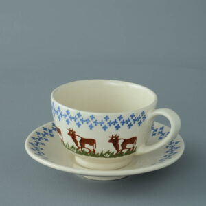 Cow Cup & Saucer - Breakfast Size