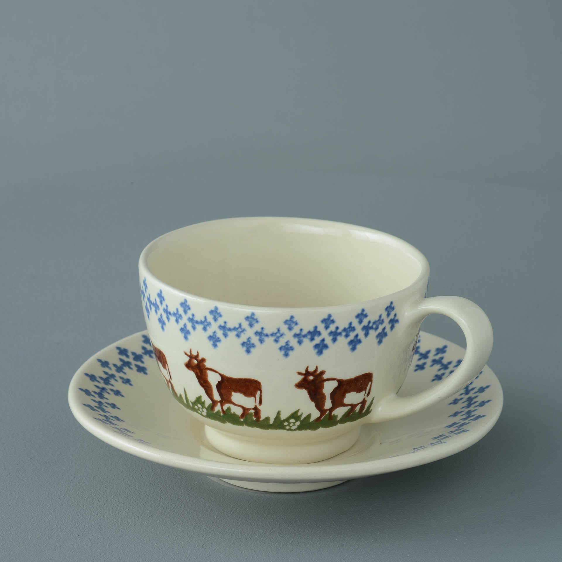 Cow Cup & Saucer - Breakfast Size