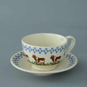 Cow Cup & Saucer - Breakfast Size