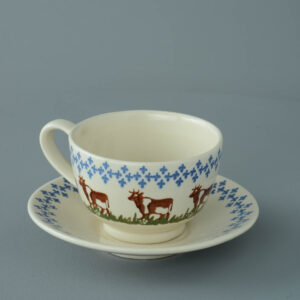 Cow Cup & Saucer - Breakfast Size