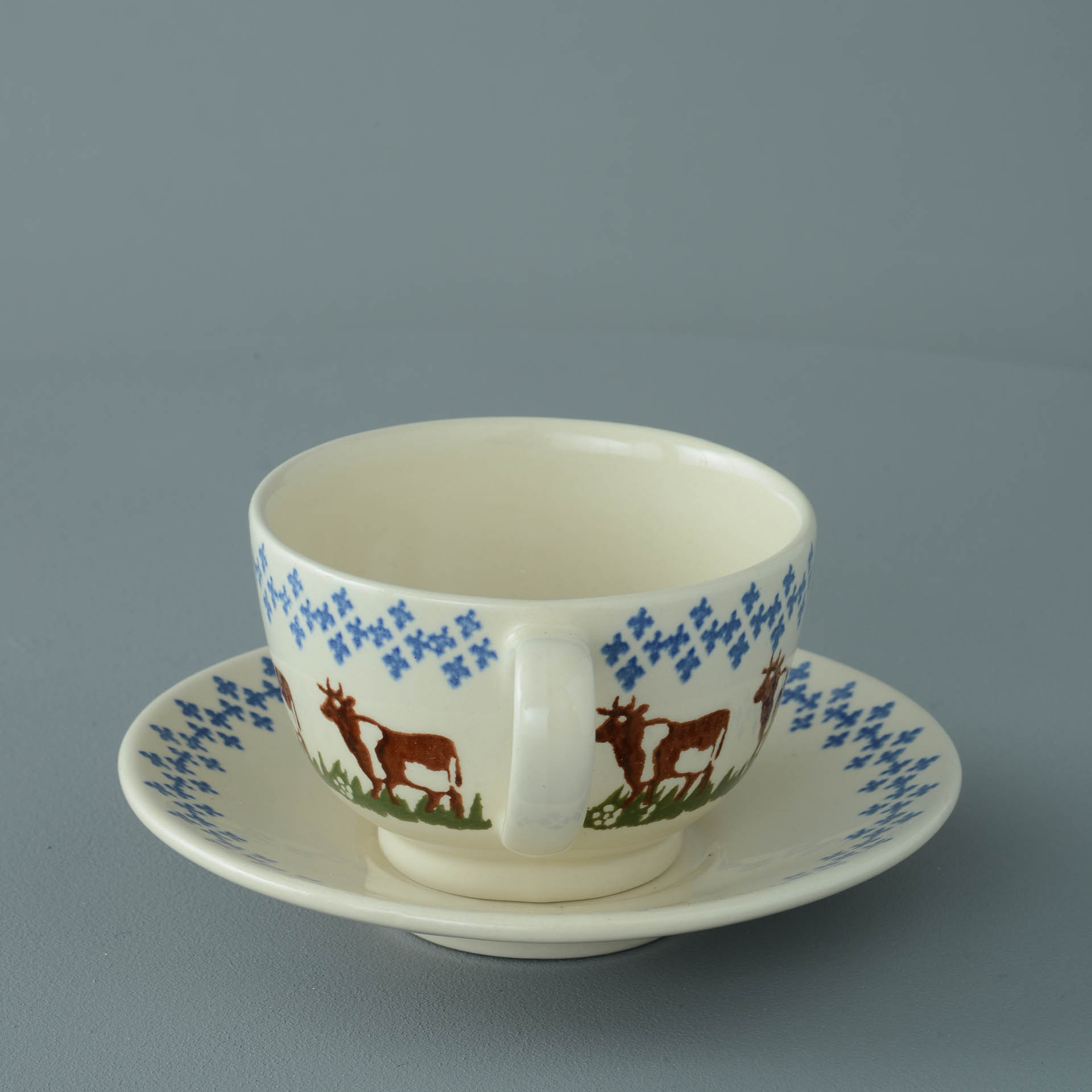 Cow Cup & Saucer - Breakfast Size