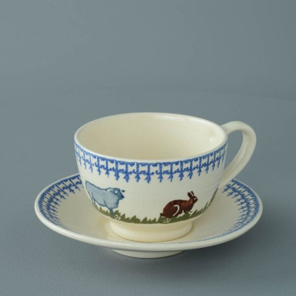Farm Animal Cup & Saucer - Breakfast Size