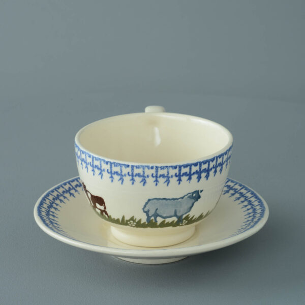 Farm Animal Cup & Saucer - Breakfast Size