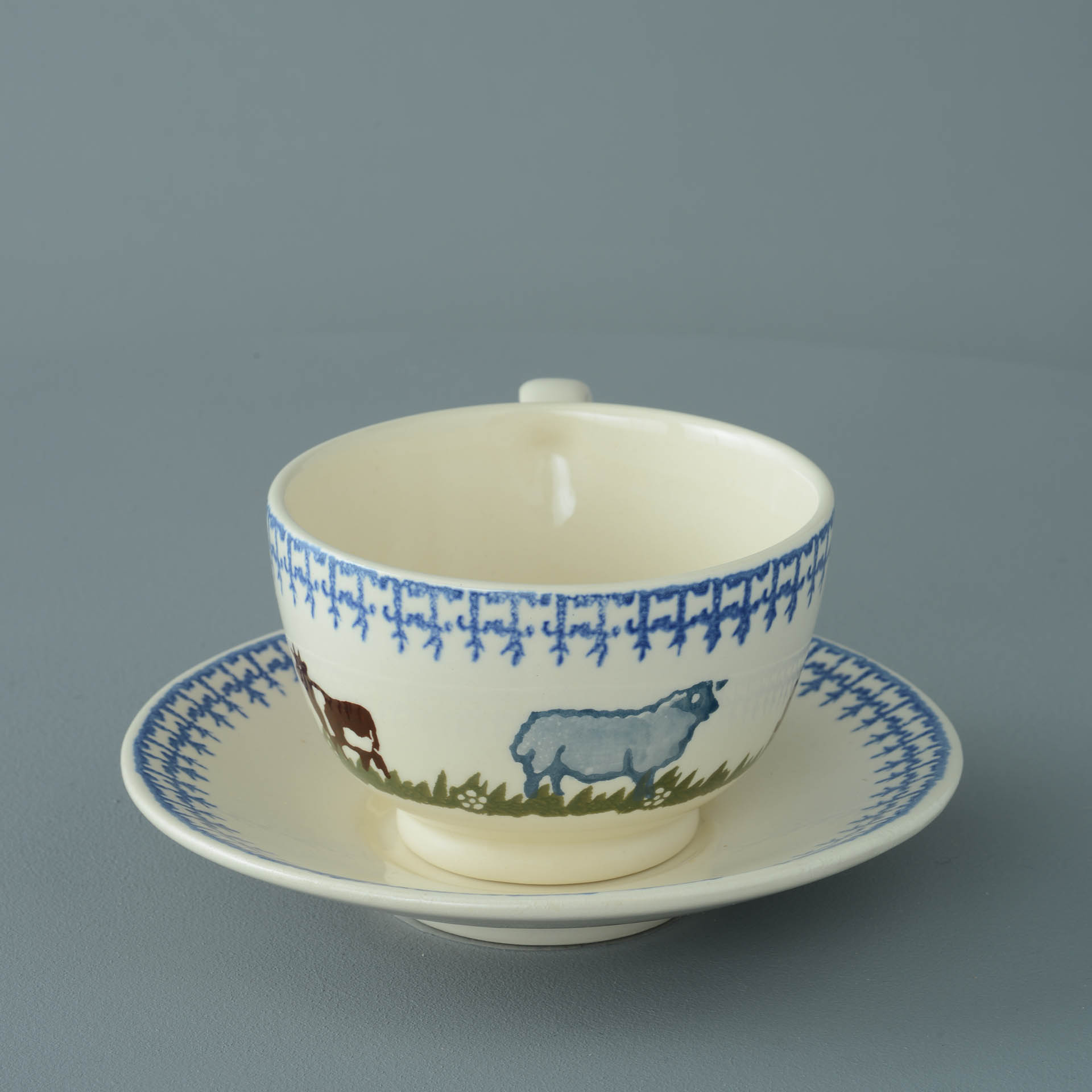 Farm Animal Cup & Saucer - Breakfast Size