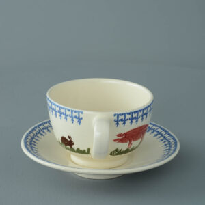 Farm Animal Cup & Saucer - Breakfast Size