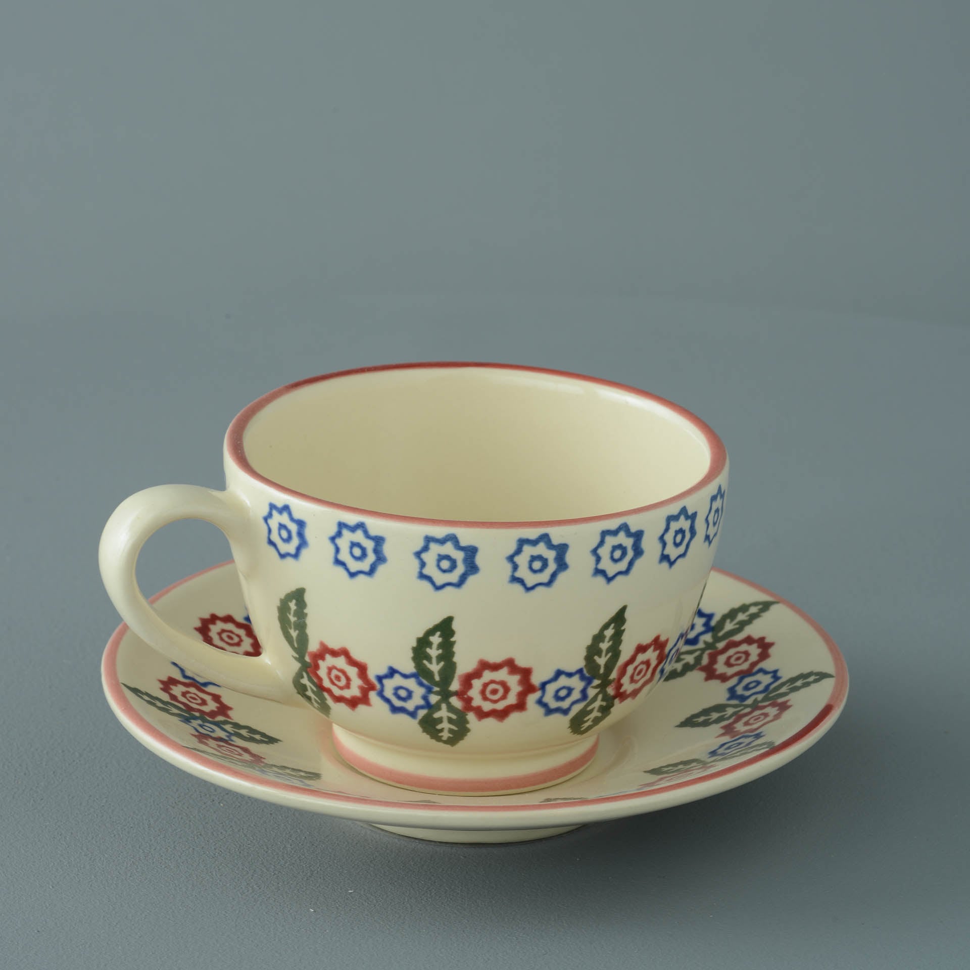 Victorian Floral Cup & Saucer - Breakfast Size