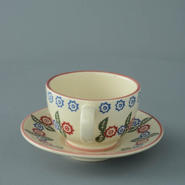 Victorian Floral Cup & Saucer - Breakfast Size