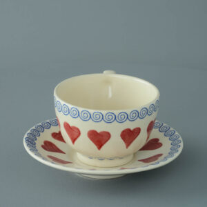 Heart Cup & Saucer - Breakfast Size