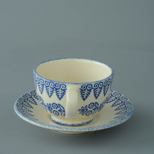 Lacey Blue Cup & Saucer - Breakfast Size
