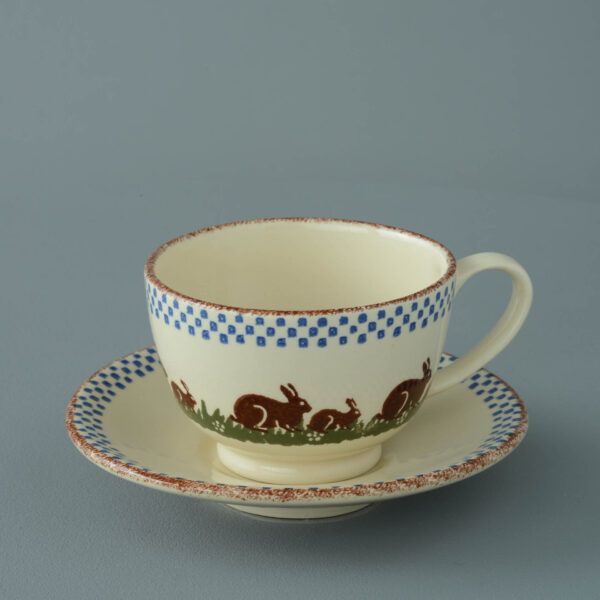 Rabbit Cup & Saucer - Breakfast Size
