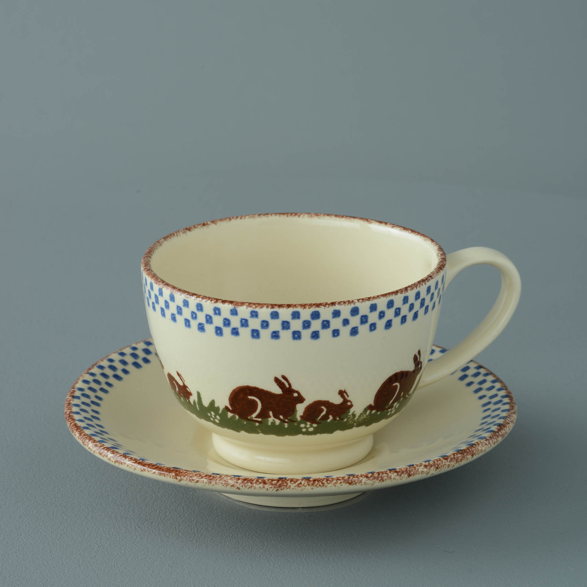 Rabbit Cup & Saucer - Breakfast Size