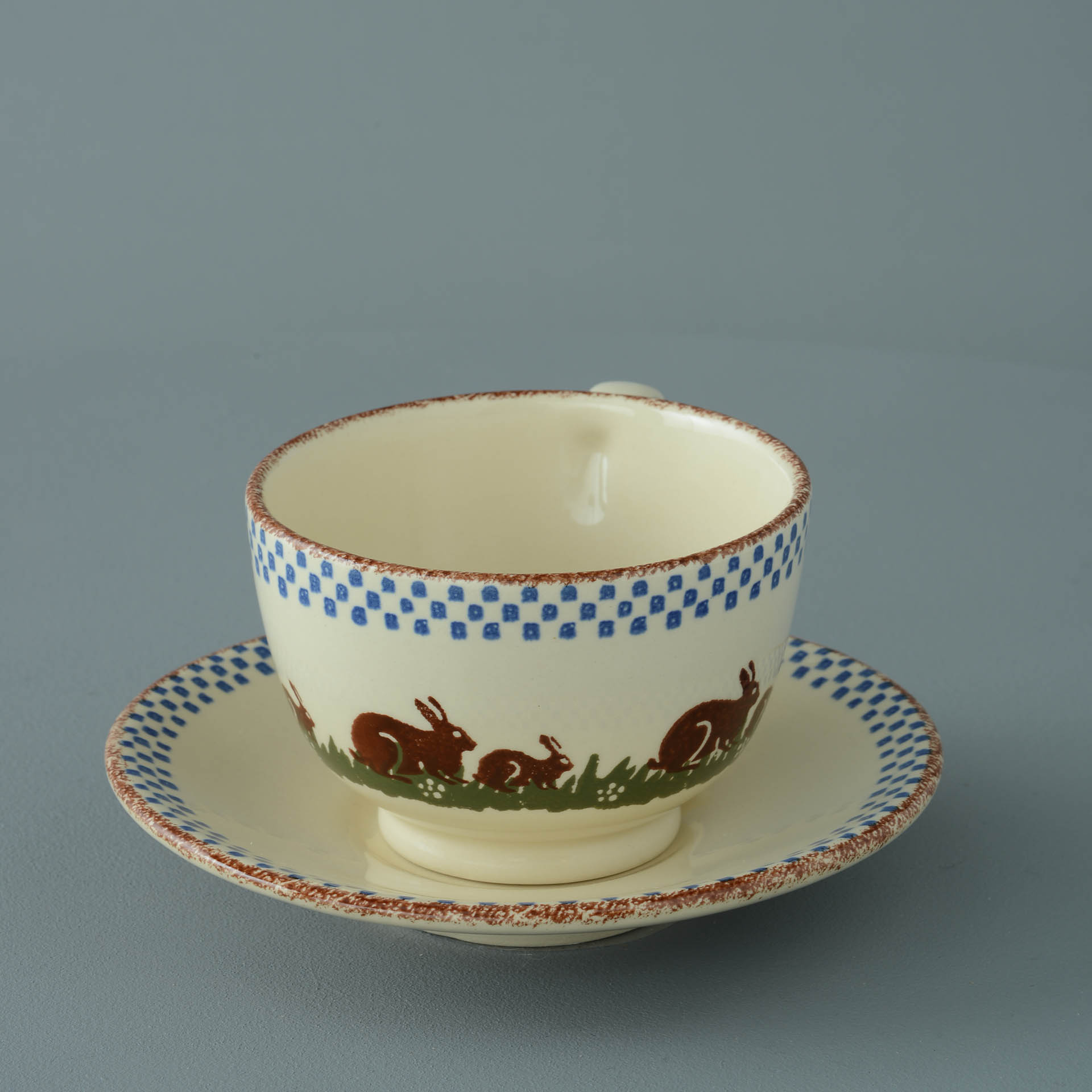 Rabbit Cup & Saucer - Breakfast Size