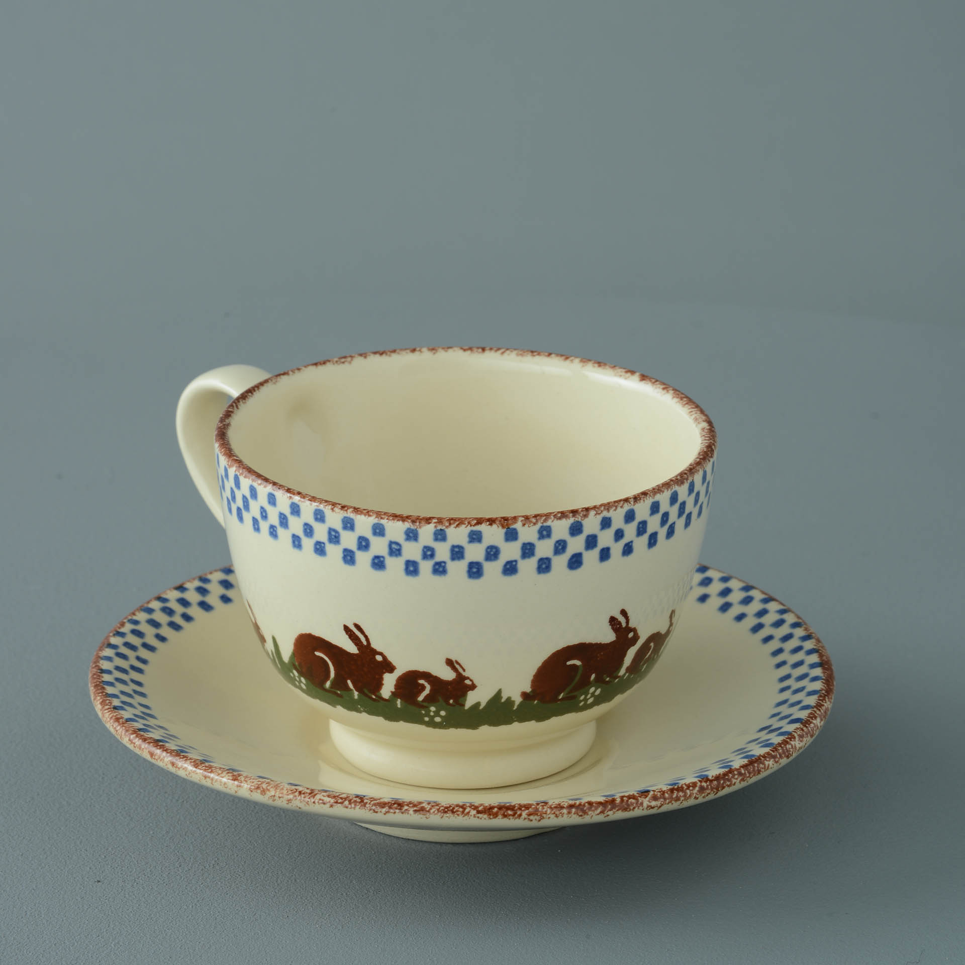 Rabbit Cup & Saucer - Breakfast Size