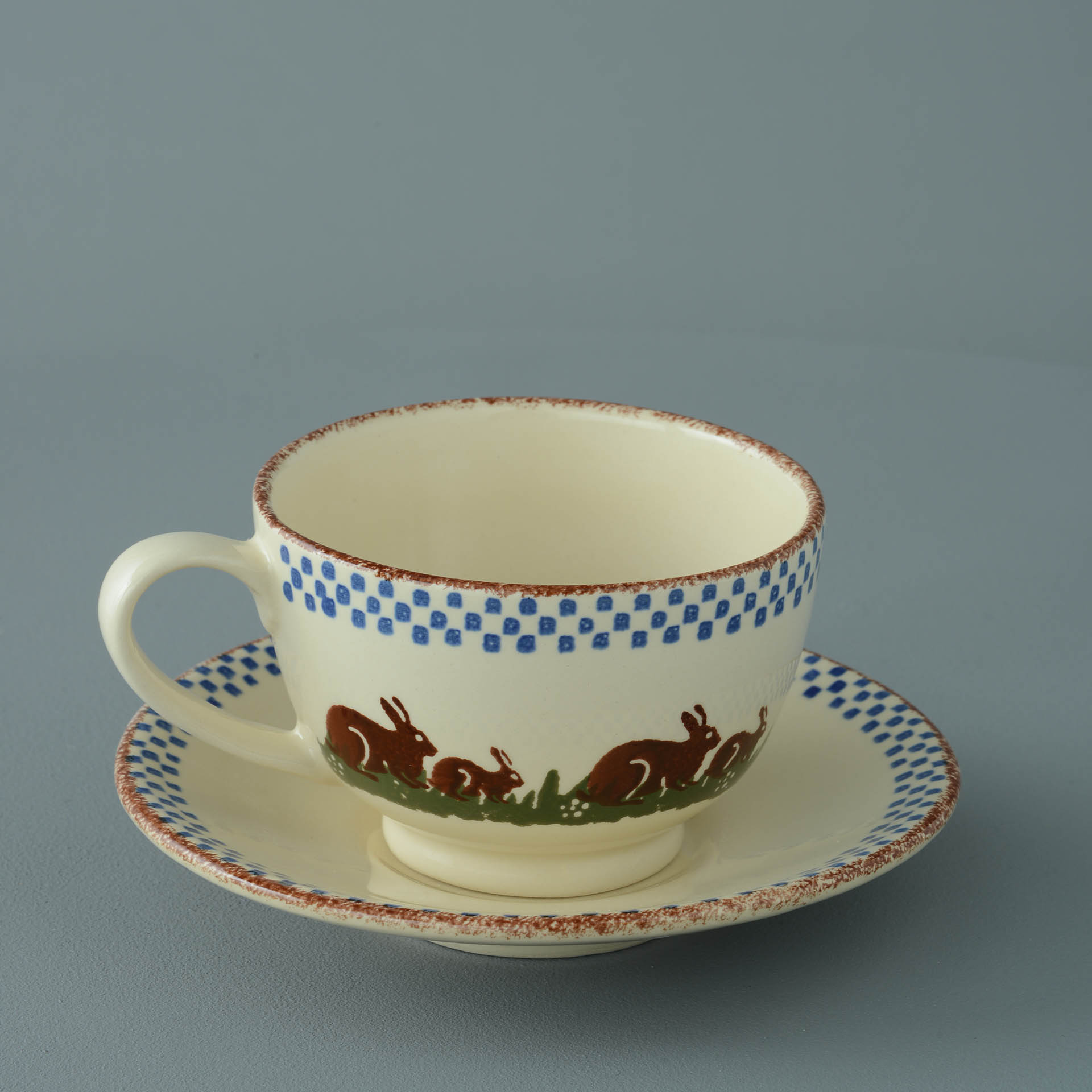 Rabbit Cup & Saucer - Breakfast Size