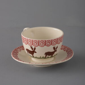 Reindeer Cup & Saucer - Breakfast Size