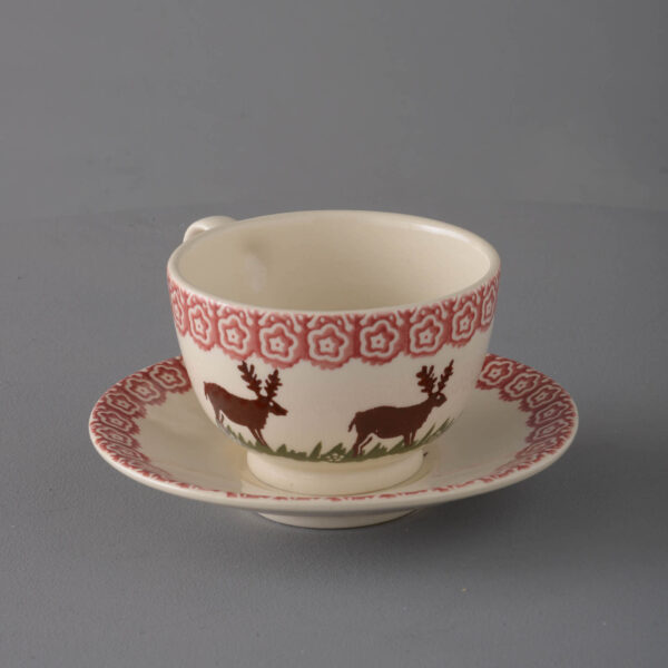 Reindeer Cup & Saucer - Breakfast Size