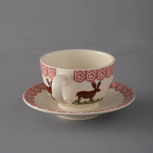 Reindeer Cup & Saucer - Breakfast Size