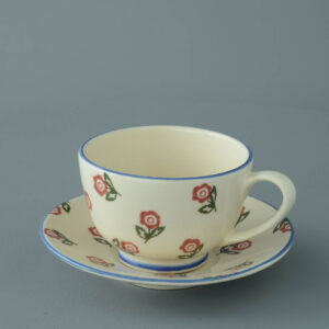 Scattered Rose Cup & Saucer - Breakfast Size