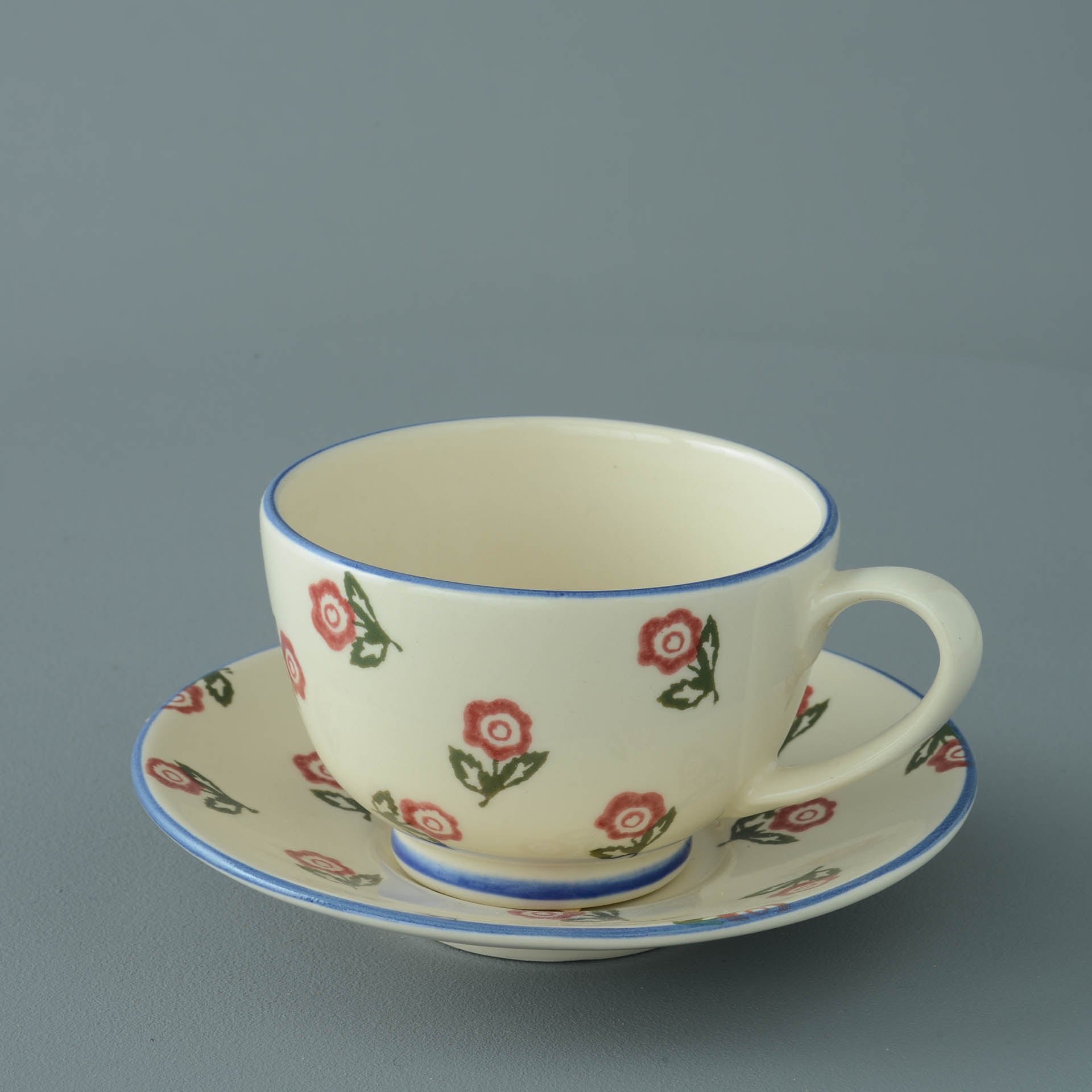 Scattered Rose Cup & Saucer - Breakfast Size