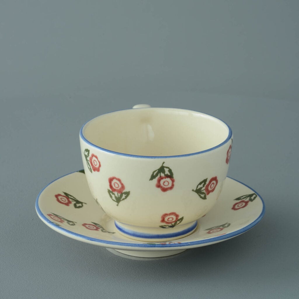 Scattered Rose Cup & Saucer - Breakfast Size