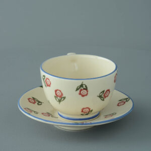 Scattered Rose Cup & Saucer - Breakfast Size