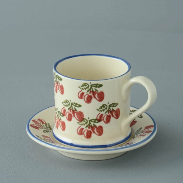 Cherry Mug & Saucer - Small