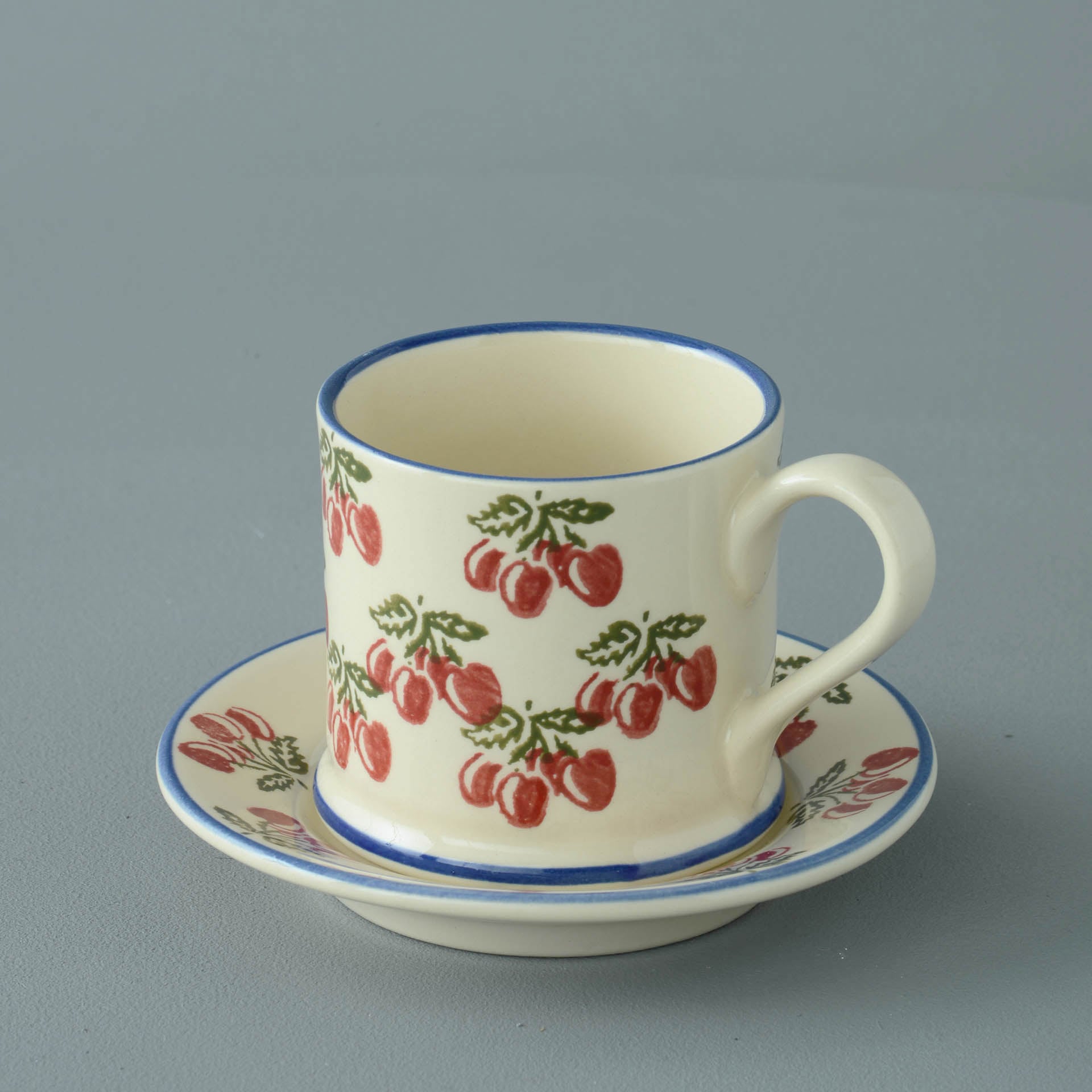 Cherry Mug & Saucer - Small
