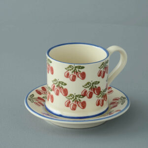 Cherry Mug & Saucer - Small