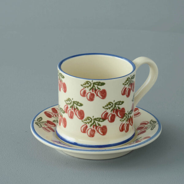 Cherry Mug & Saucer - Small