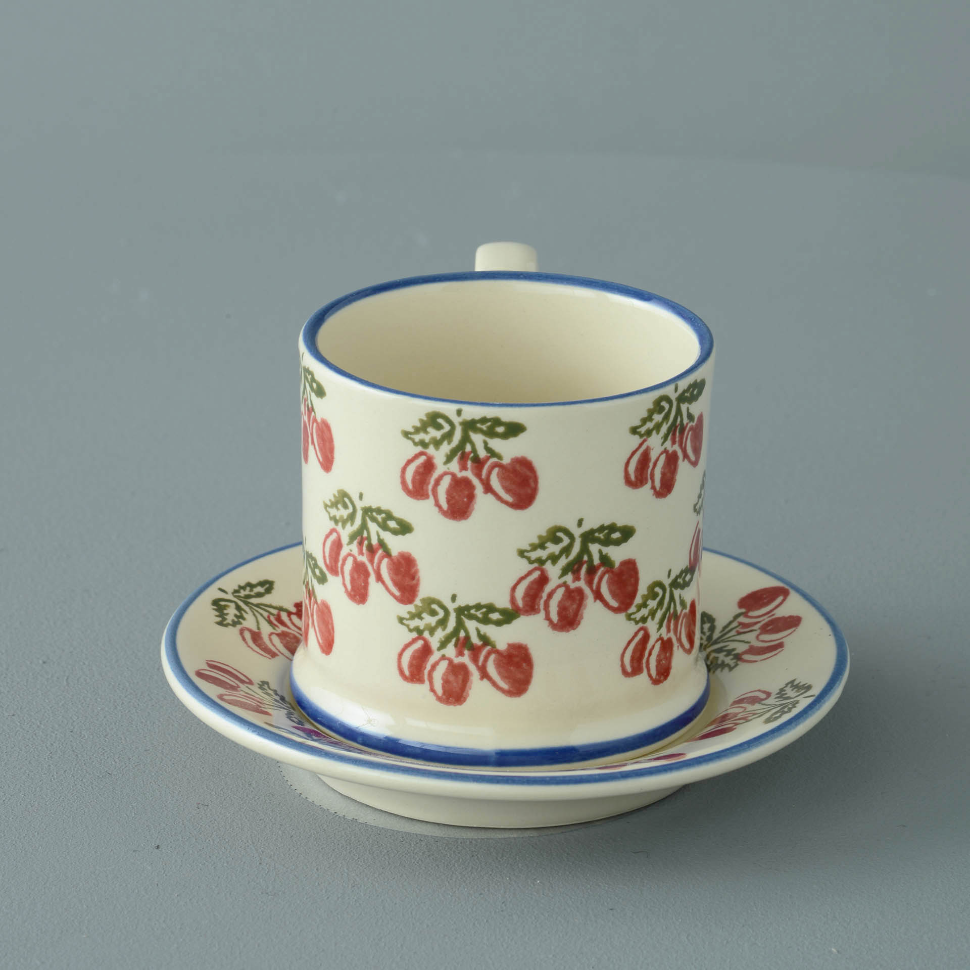 Cherry Mug & Saucer - Small