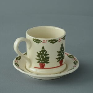 Christmas Tree Mug & Saucer - Small
