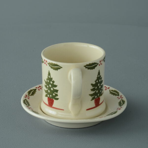 Christmas Tree Mug & Saucer - Small