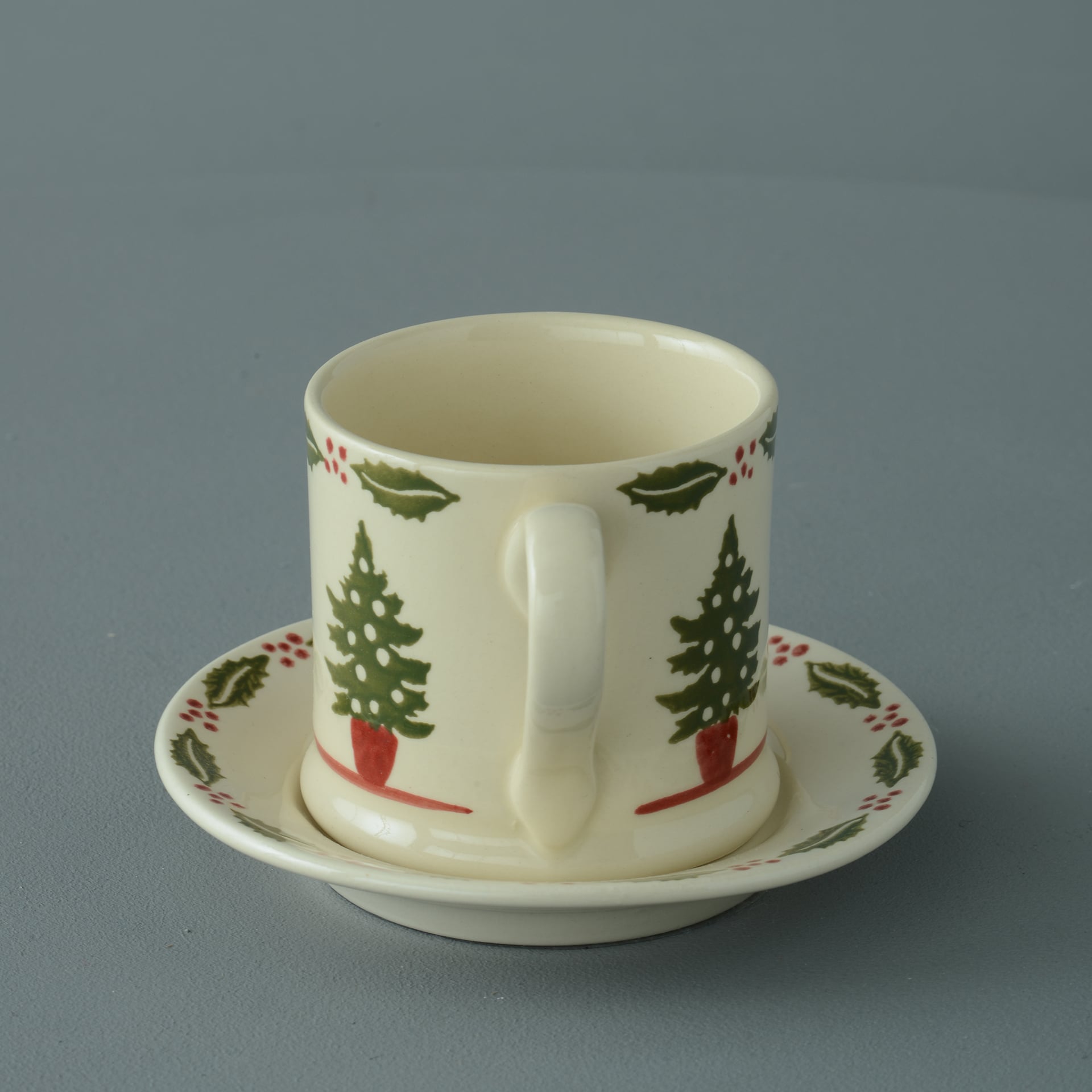 Christmas Tree Mug & Saucer - Small