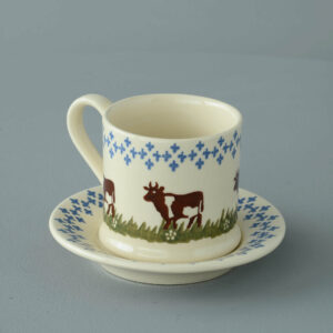 Cow Mug & Saucer - Small