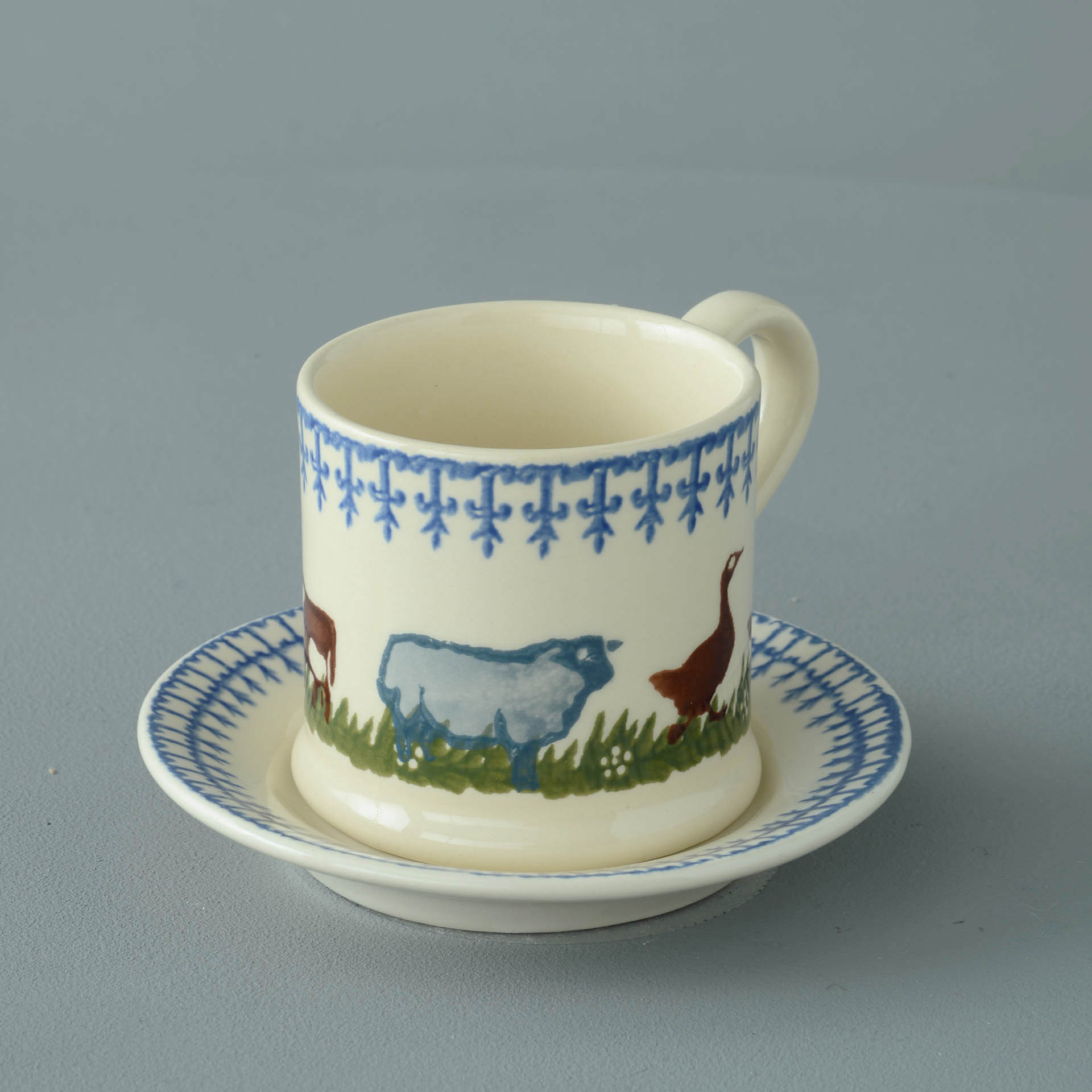 Farm Animal Mug & Saucer - Small