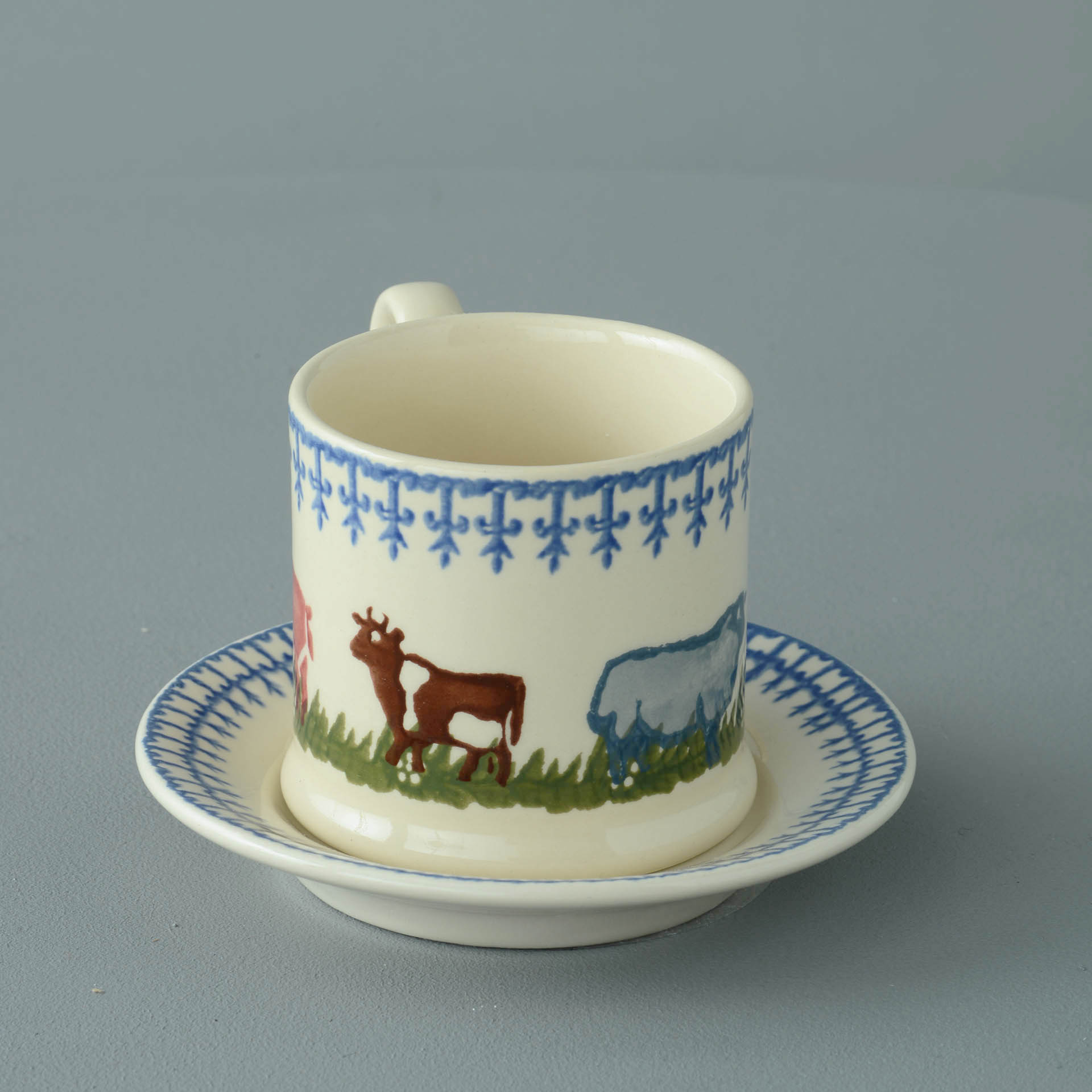 Farm Animal Mug & Saucer - Small