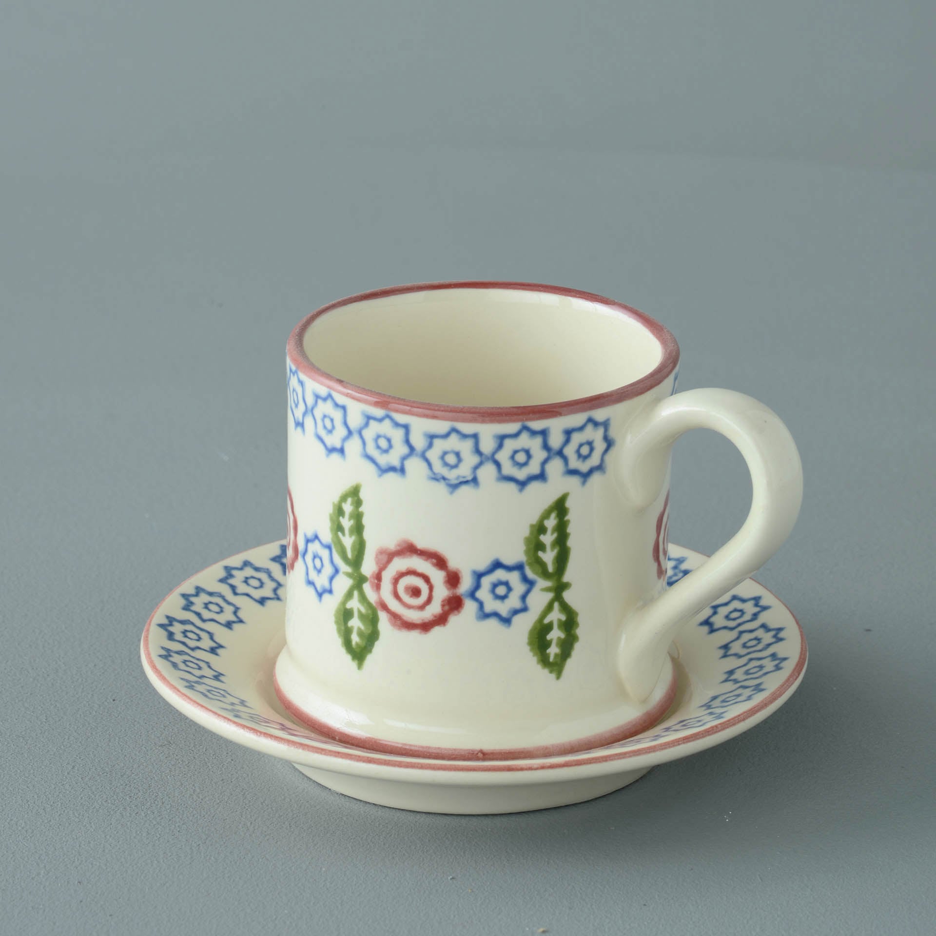 Victorian Floral Mug & Saucer - Small
