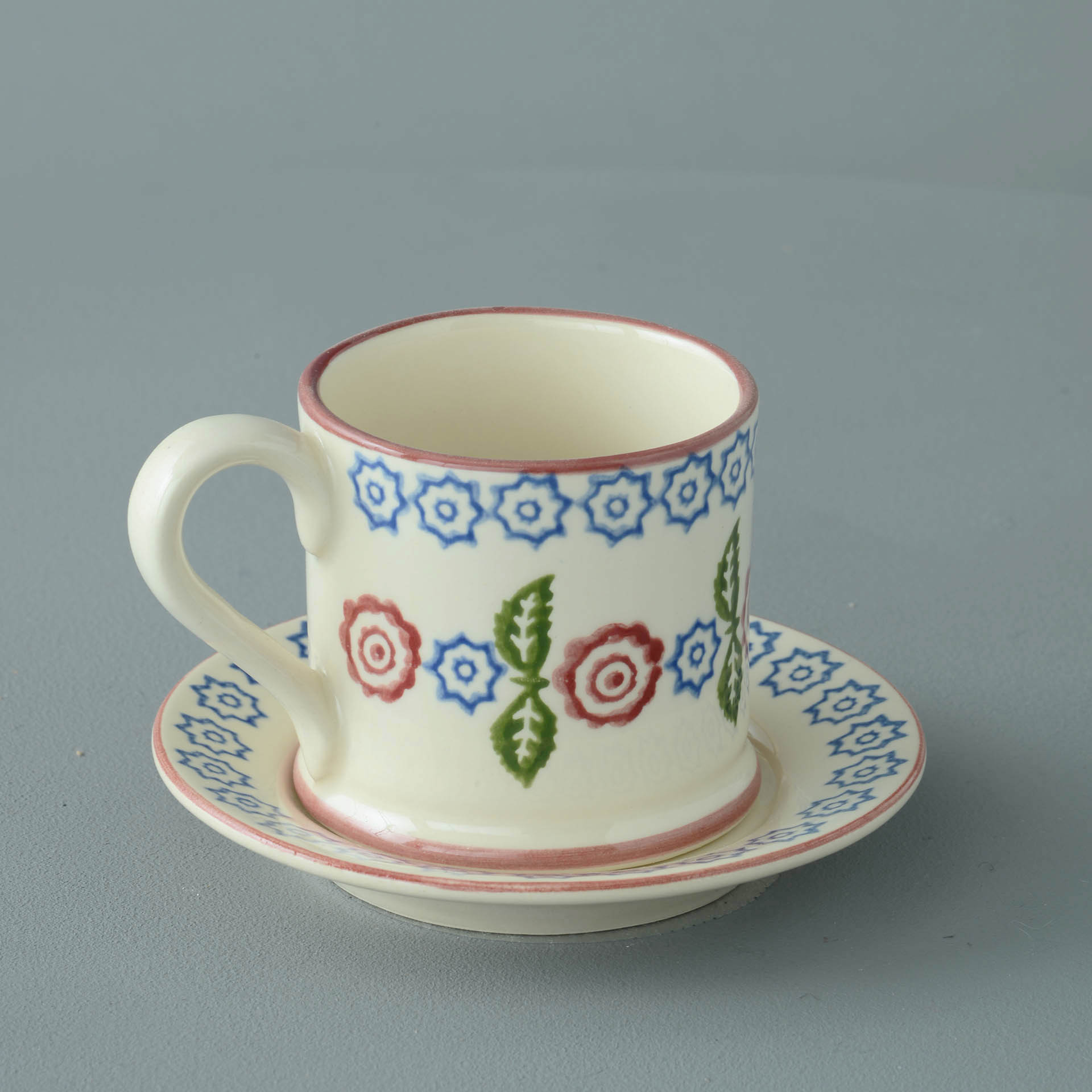 Victorian Floral Mug & Saucer - Small