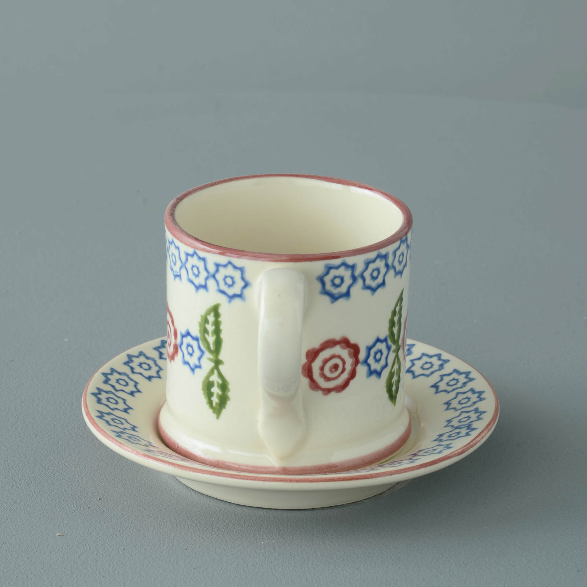 Victorian Floral Mug & Saucer - Small