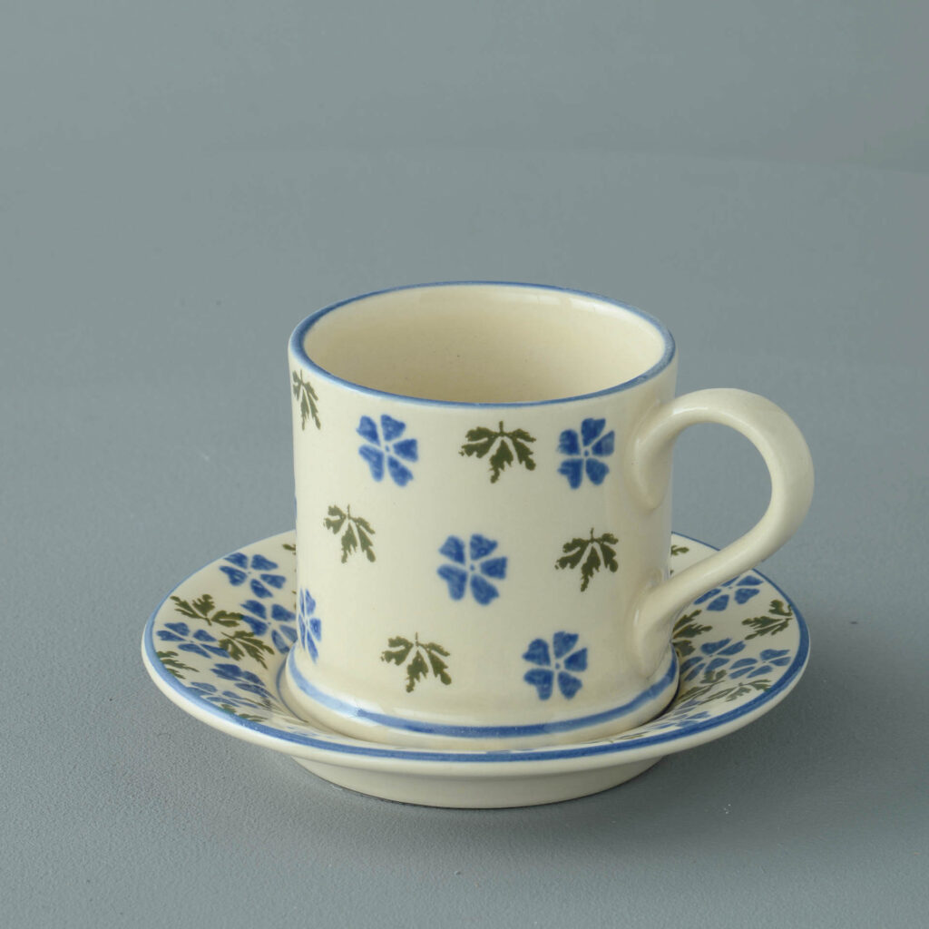 Geranium Mug & Saucer - Small