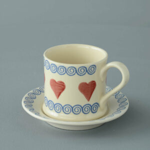 Heart Mug & Saucer - Small