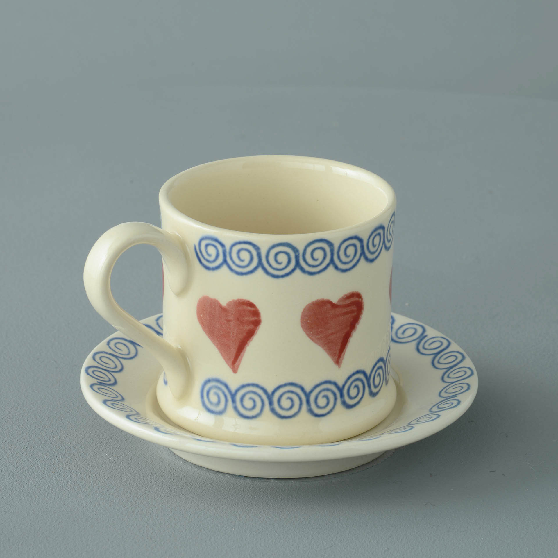 Heart Mug & Saucer - Small